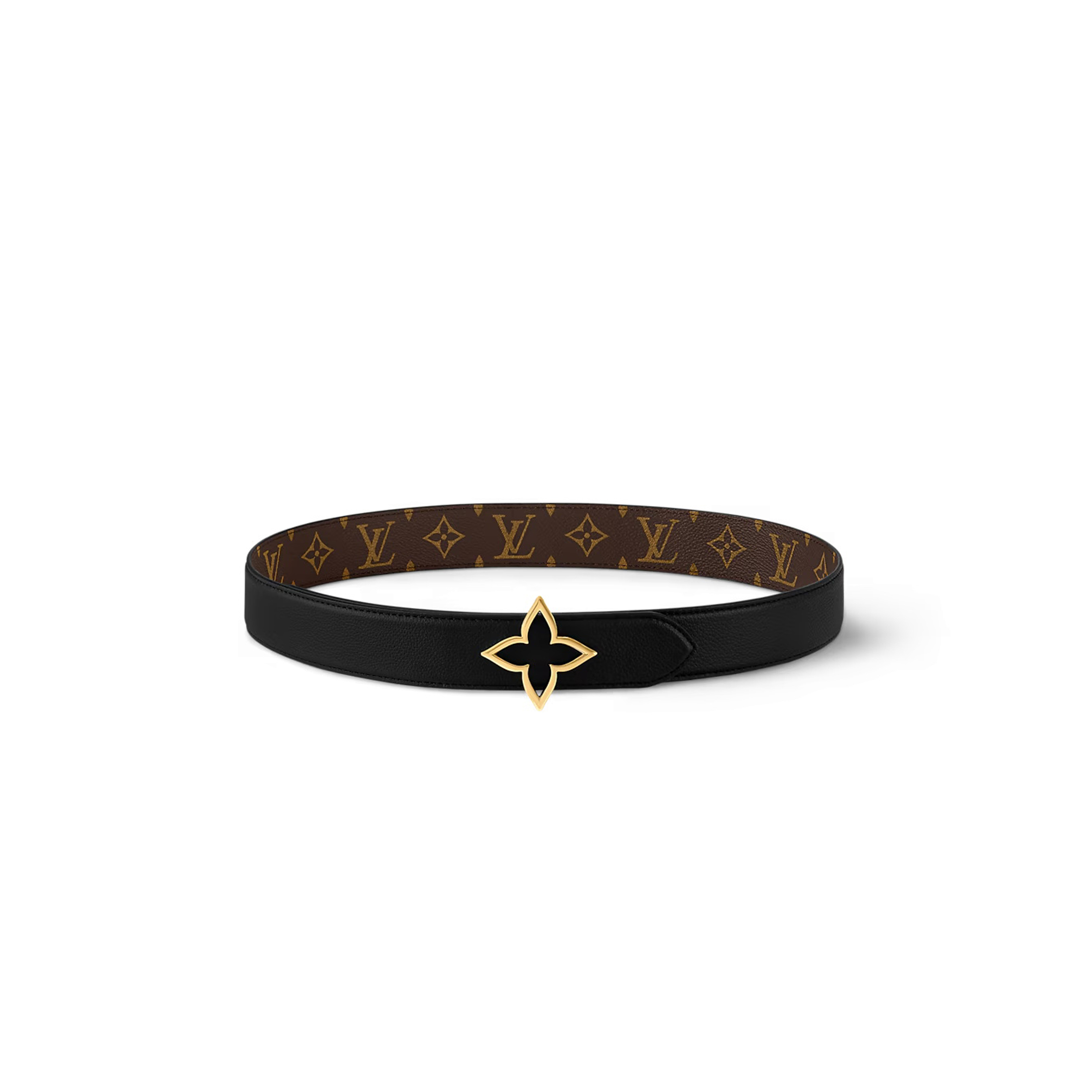 l0*is V*t0n slim flower 35mm reversible belt m8899w (80*35cm)